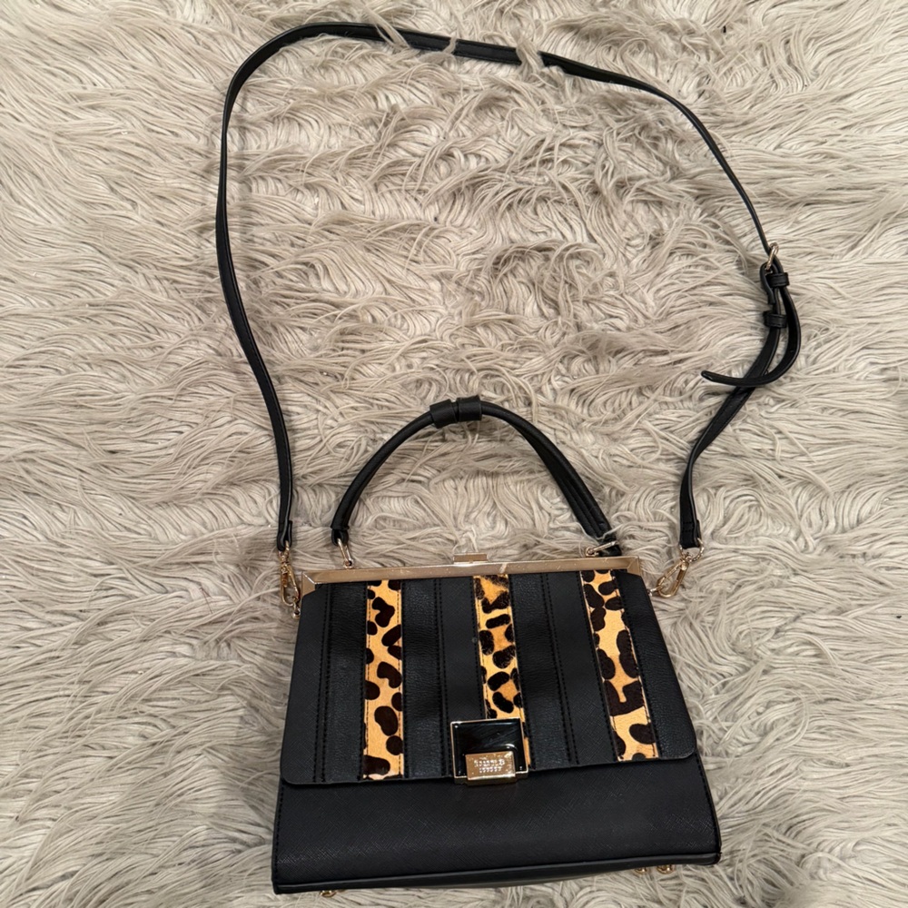 Dune London Black and Leopard Bag